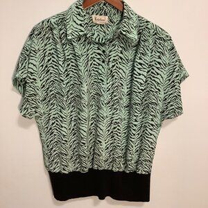 🖤 Vintage 80s Women’s Top – Size M/L – Shoulder Pads 🖤